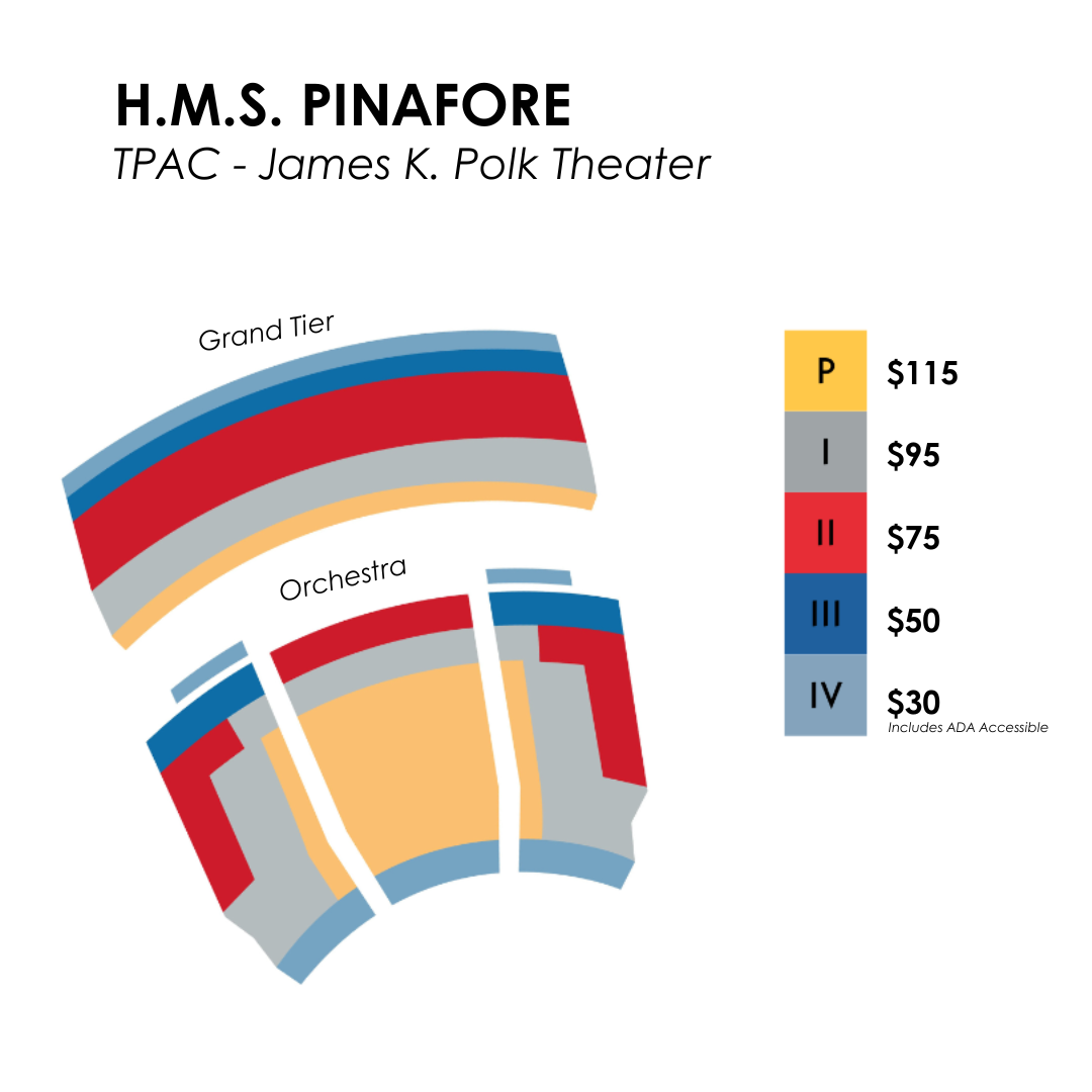 H.M.S. PINAFORE seat map